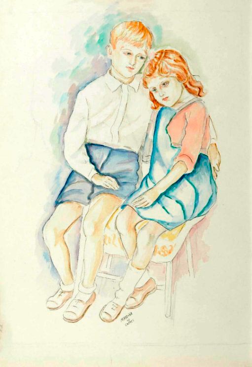 Deux enfants assis (Два сидящих ребёнка)