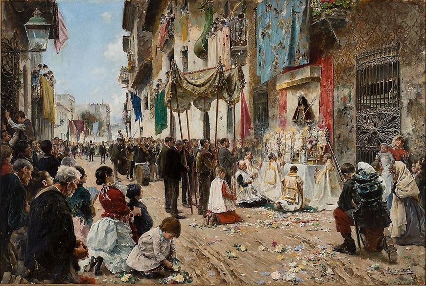 La procesió de Corpus (Процессия Тела и Крови Христовых), 1887