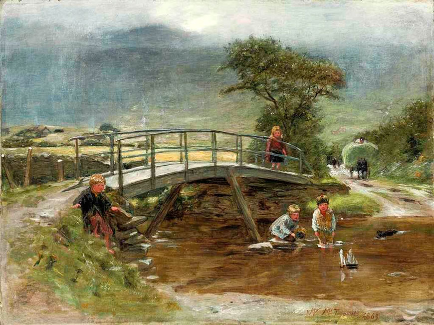 Sailing the Toy Boat, Loch Ranza (Запускающие игрушечные кораблики, Локранса, Шотландия), 1869