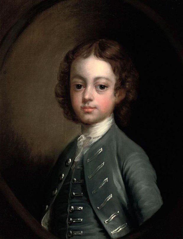 Portrait of a young boy, bust-length, in a blue jacket and waistcoat, in a feigned oval (Портрет юного мальчика, погрудный, в синем камзоле и жилете, в ложном овале)