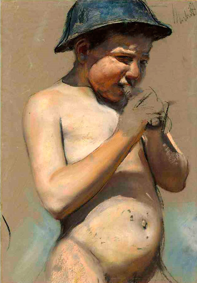 Young shepherd playing pipe (Пастушок, играющий на свирели)