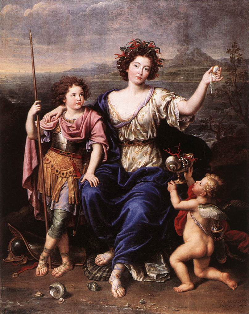 The Marquise de Seignelay and two of her Sons (Маркиза де Сейгнелей и двое её сыновей), 1691