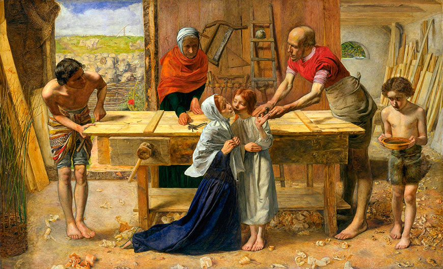 Christ in the House of His Parents The Carpenter's Shop (Христос в родительском доме - плотницкой мастерской), 1849-1850