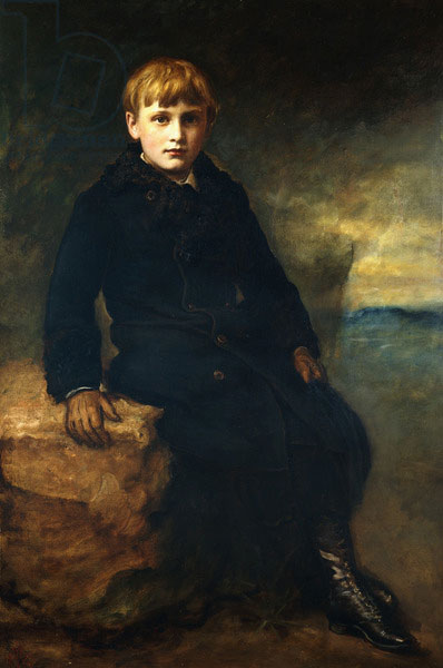 Portrait of Cecil Webb, seated full length, wearing a Black Coat with a Fur Collar (Портрет Сесила Уэбба, в полный рост, в черном пальто с меховым воротником), 1887