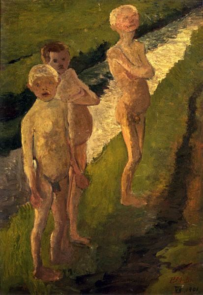 Three Bathing Boys by Canal (Три купающихся мальчика у канала), 1901