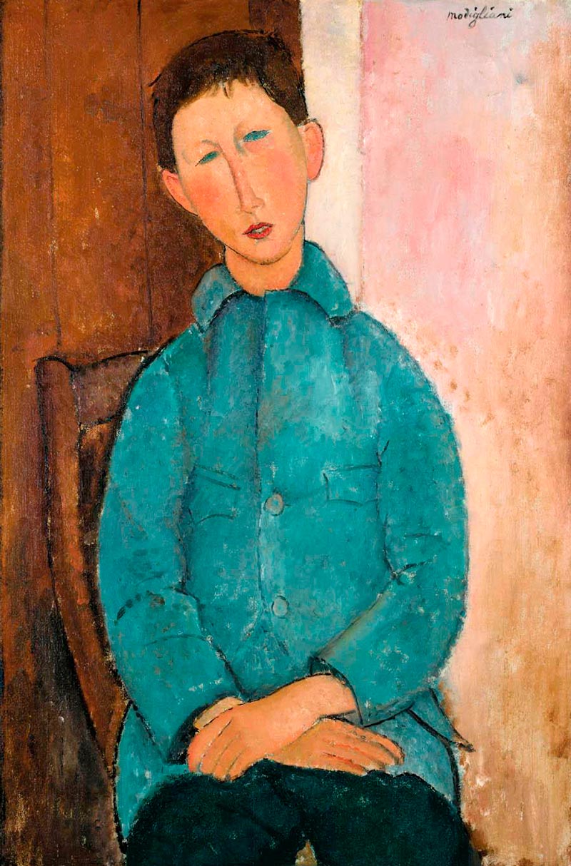 Boy in blue jacket (Мальчик в голубом жакете), 1918