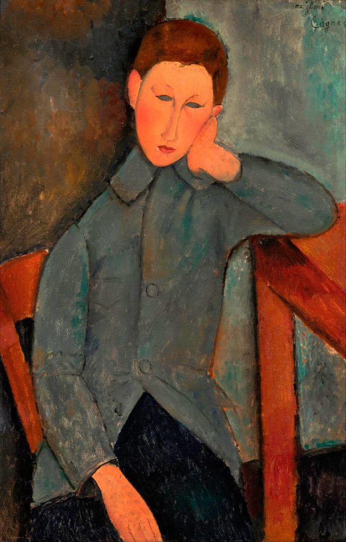 Boy in blue jacket (Мальчик в голубом жакете), 1918-1919