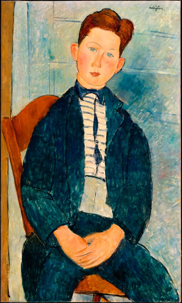 Boy in a striped swiater (Мальчик в полосатом пуловере), 1918