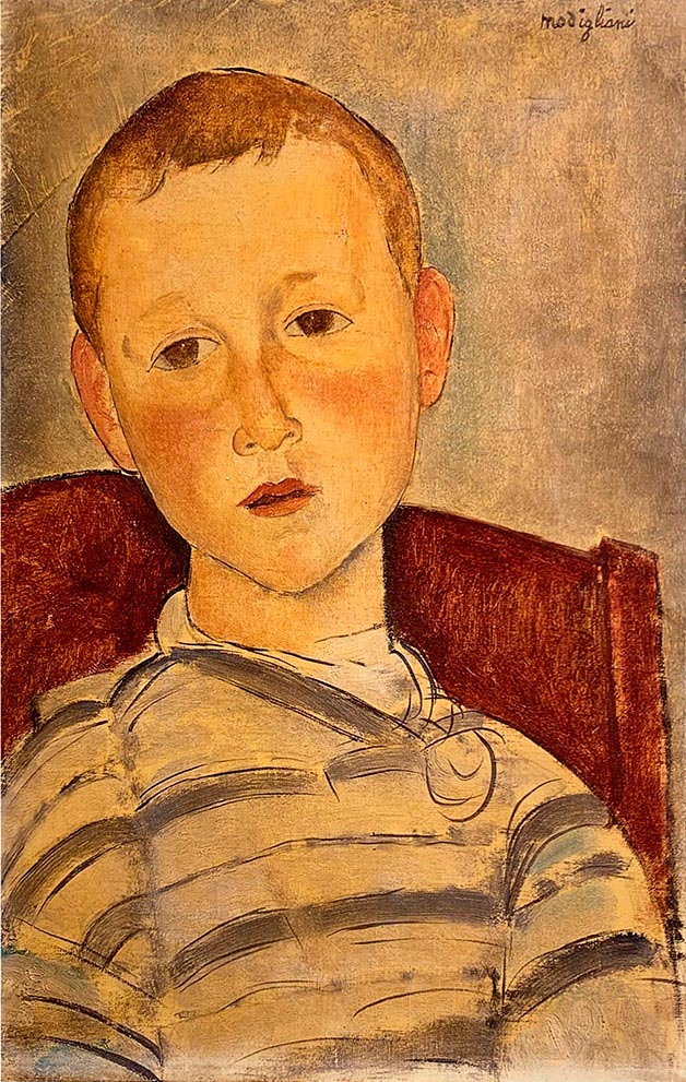 Boy in a striped swiater (Мальчик в полосатом пуловере), 1918