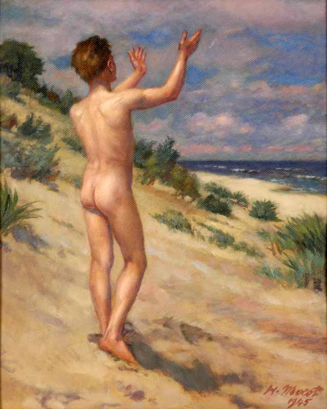 The boy at the beach of Usedom (Мальчик на пляже в Узедоме), 1945