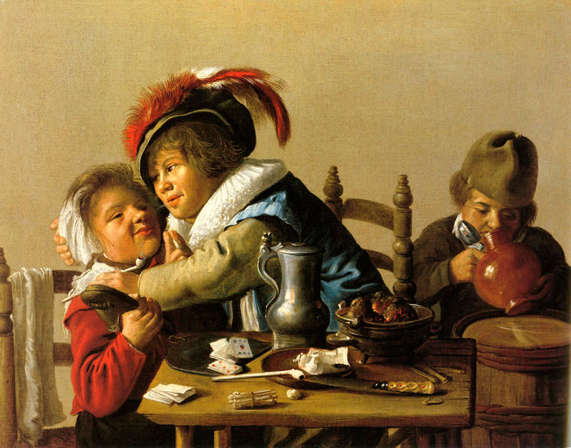 Three children at a table (Три ребёнка за столом), c.1628-1629