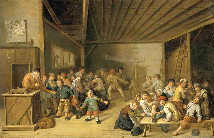 A schoolroom with an alphabet (Школа с алфавитом)