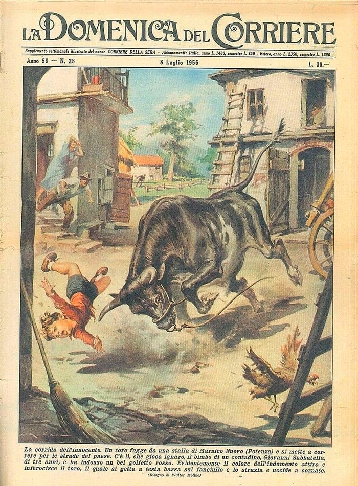 La corrida dell'innocente (Коррида невинных), 8 July 1956