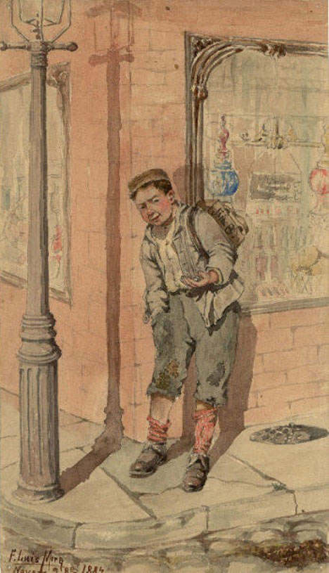 Shoe shine boy (Мальчик-чистильщик обуви), 1884