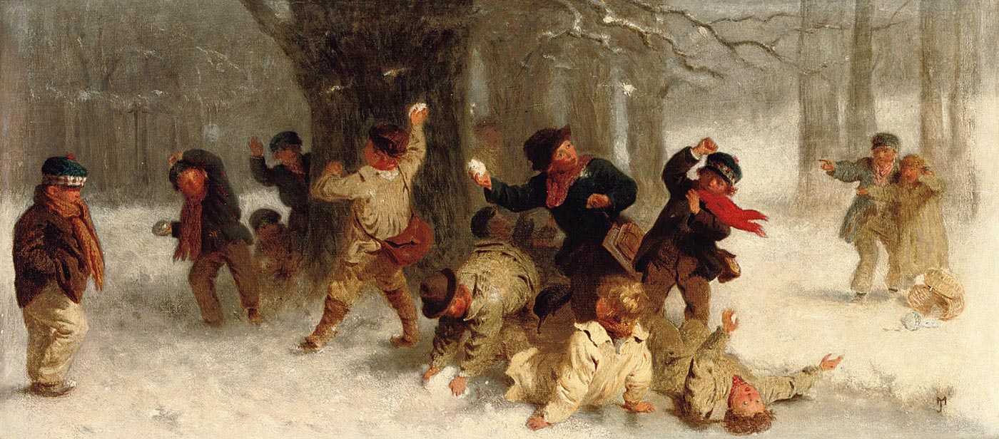 Snowballing / The Melée (Битва снежками / Ближний бой), 1865