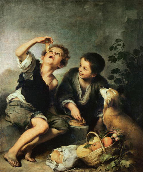 Children Eating a Pie (Дети, поедающие пирог), c.1670-1675