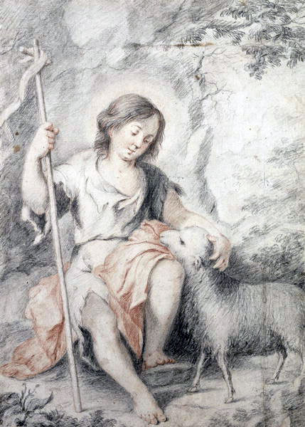 The Young John the Baptist with the Lamb in a Rocky Landscape (Юный Иоанн Креститель с агнцем в скалистом ландшафте)