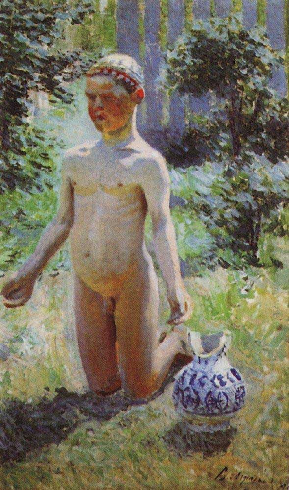 Мальчик около разбитого кувшина (Boy near a broken jud), 1899