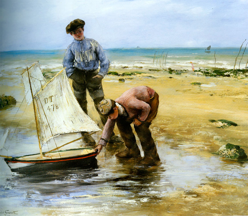 Enfants jouant sur la plage (Дети, играющие на пляже), 1881