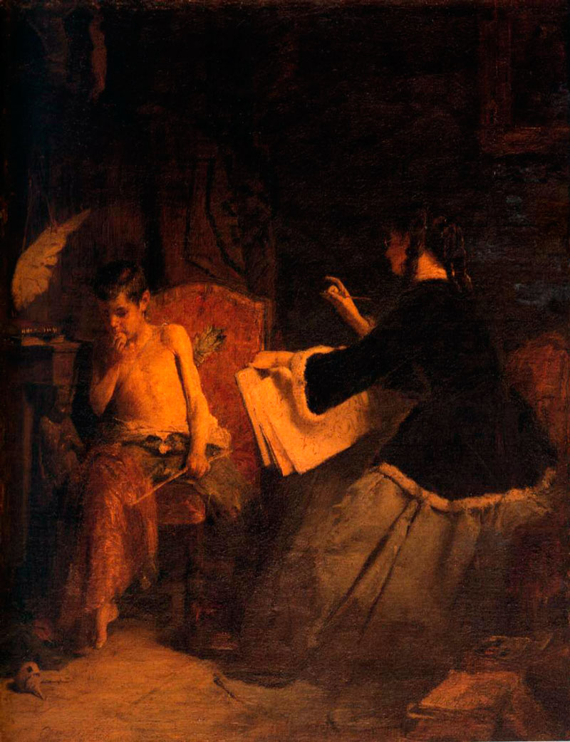 Ο Έρως και ο Ζωγράφος (Эрот и художник), 1868