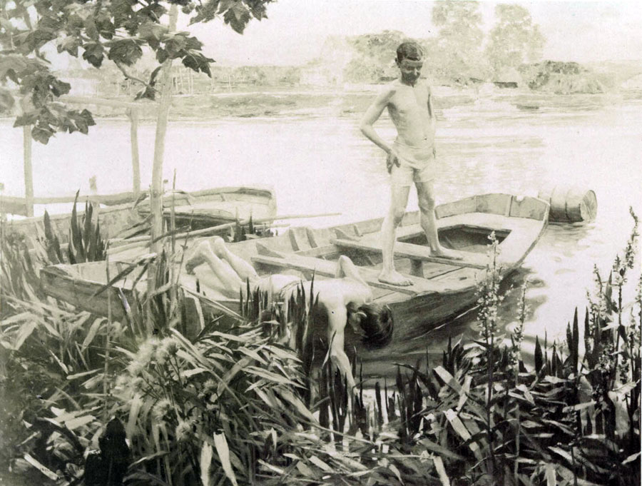 Enfants nus dans un bateau (Обнаженные дети в лодке), exp.1890