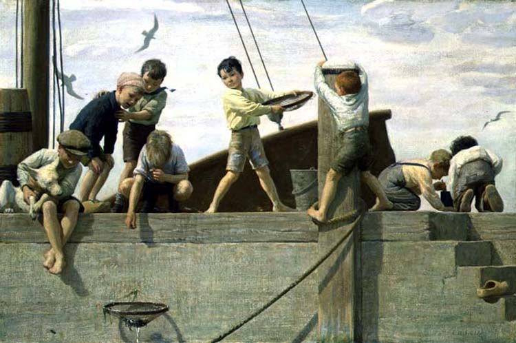 Boys Netting Crabs (Мальчики, ловящие сетками крабов)