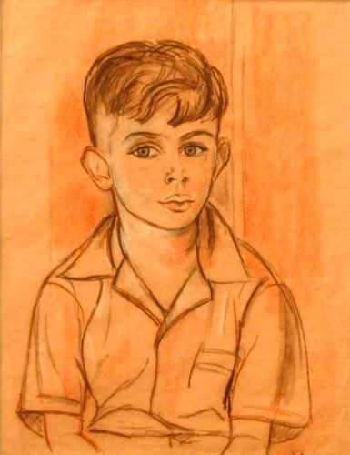 Boy on a pink paper (Мальчик на розовой бумаге), 1954