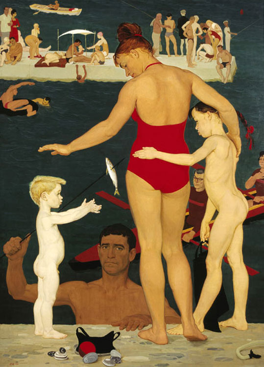 Семья. У моря. Автопортрет (At the sea. Family. Selfportrait), 1964