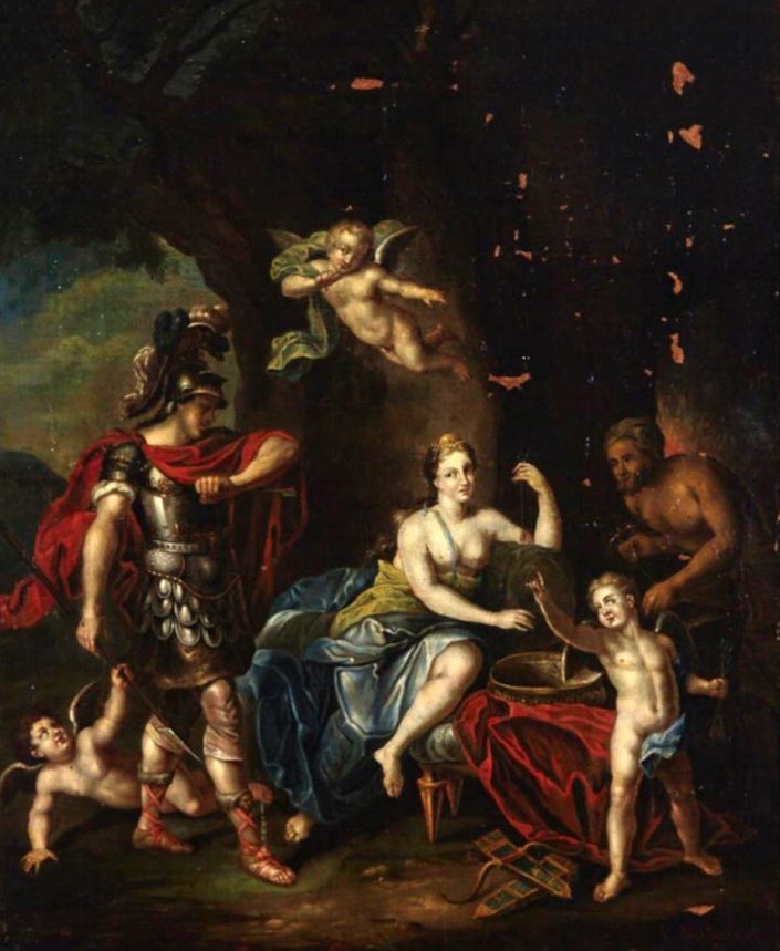 Vulcan Forgeant les Fleches de L’amour (Вулкан, вковывающий стрелы Амуру)