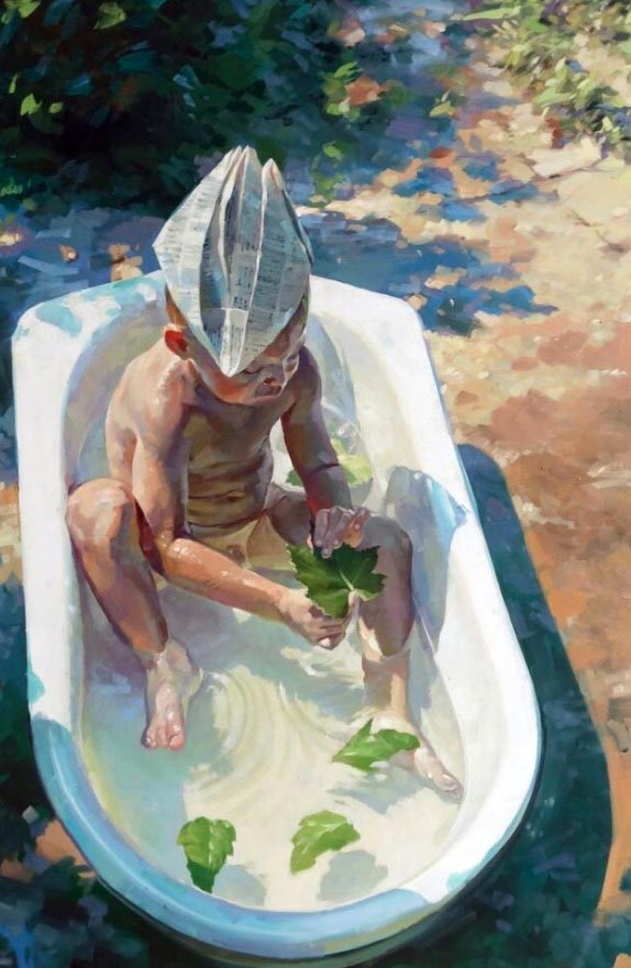 Ваня в ванне в саду (Vanya in the bath in the garden), 2017