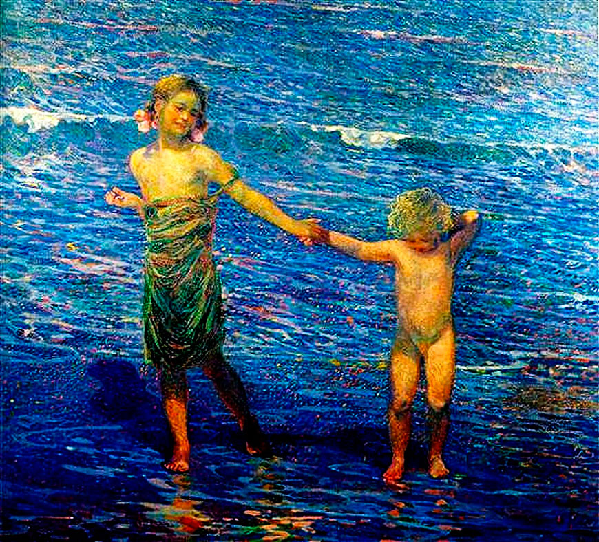 Bambine al mare (Дети на море), 1912-1913