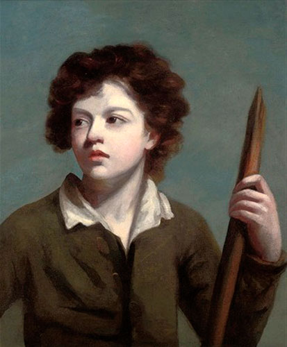 Portrait of a young boy, half-length, in a green coat, a staff in his left hand (Поясной портрет мальчика, в зеленом камзоле, с посохом в левой руке)