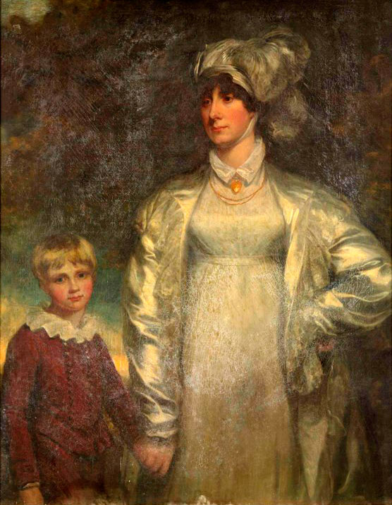 Portrait of a lady and her son, the former three-quarter length, in a white dress (Портрет дамы и ее сына, в три четверти, в белых одеждах)