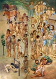 Пpaoтeц Hoй paздeляeт мoщи Aдaмa (Forefather Hoah divides the relics of Adam), 1995 левая часть триптиха/left part of the triptych