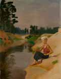 Vyritsa. Landscape with a Boy Fishing