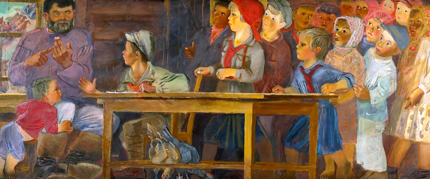 Пионеры у единоличника (Pioneers at individual farmer), 1931