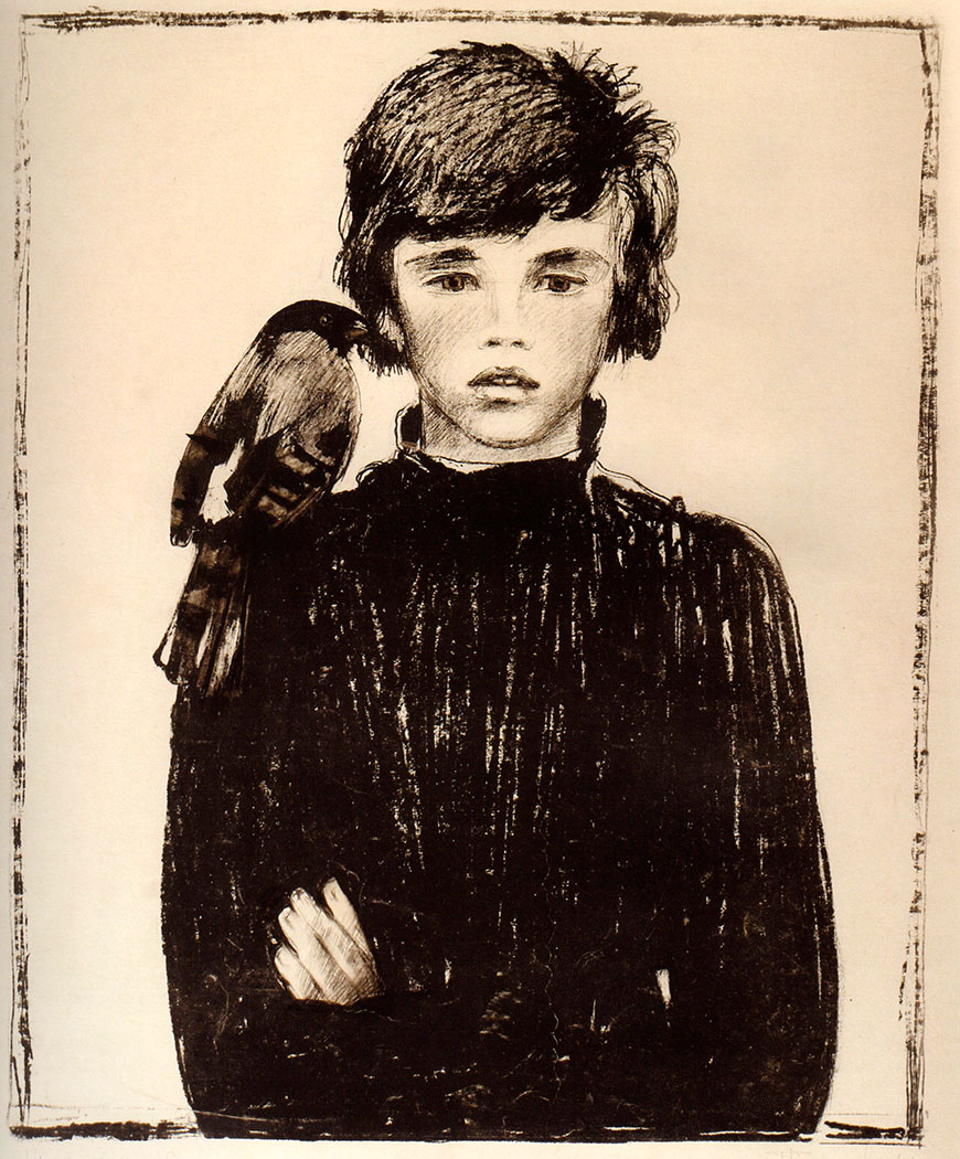 Мальчик с птицей (Boy with a bird), 1977