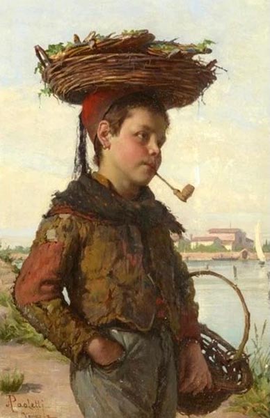 A boy with a basket (Мальчик с корзиной)