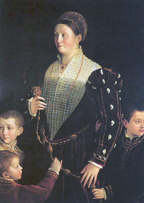 Portrait of the Countess of Sansecondo and Three Children (Портрет графини Сансекондо и троих её детей), 1533-1535