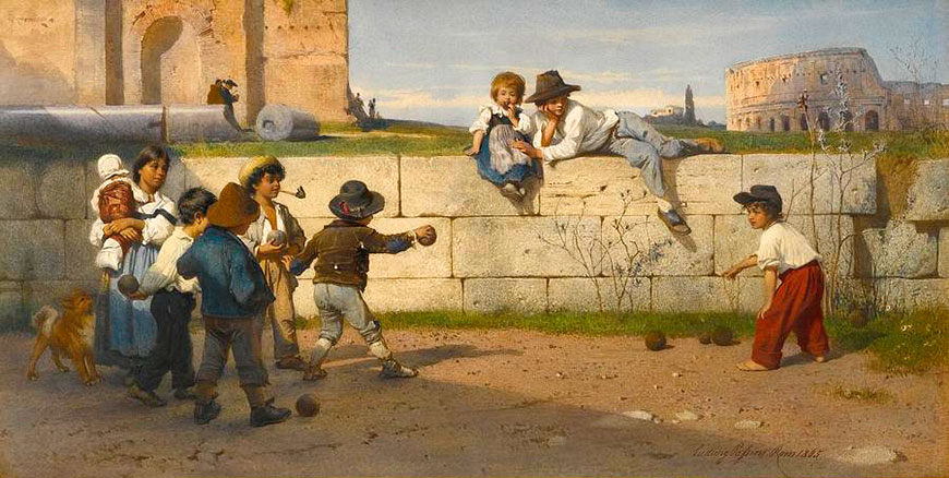 Roman Children at Play (Римские дети за игрой), 1865