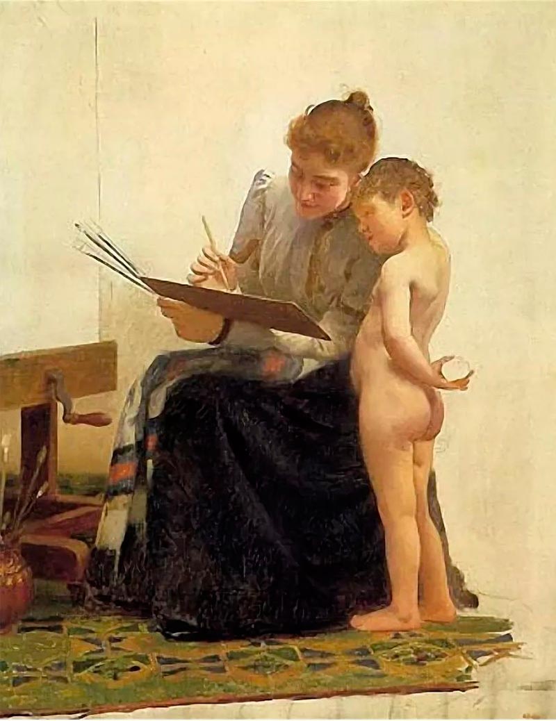 Madame Peel at her Easel, Resting (Мадам Пил у своего мольберта, отдых)