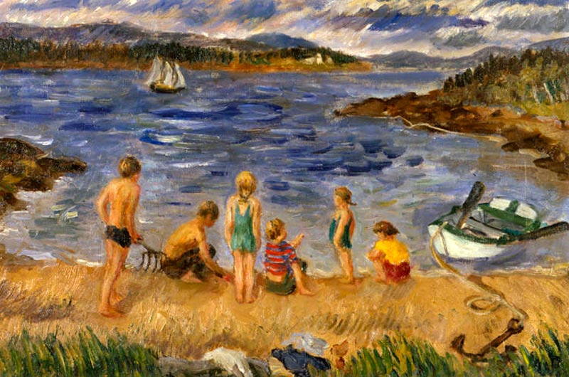 Children on the shore (Дети на берегу), 1939