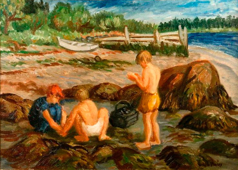 Young boys on beach (Мальчики на пляже)