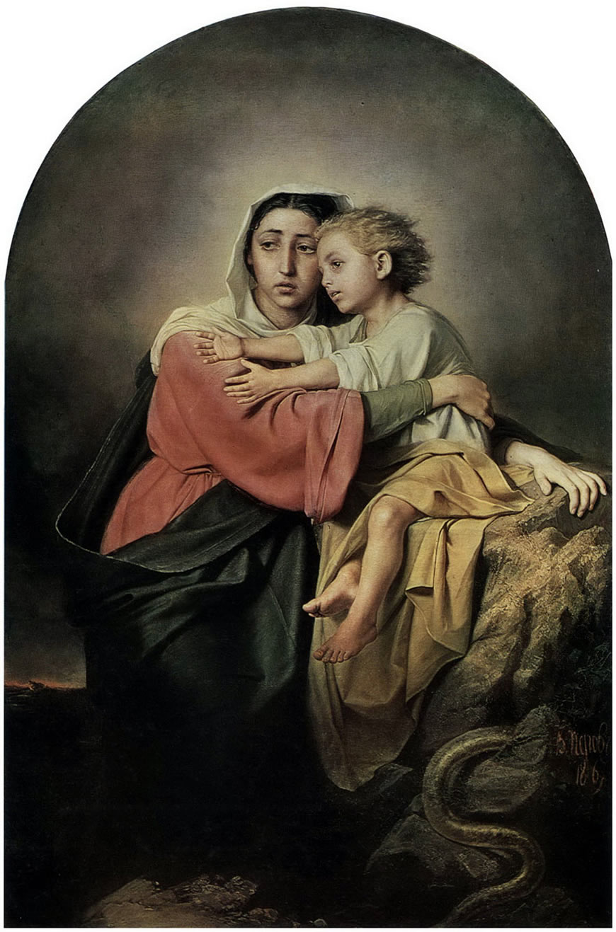 Xpиcтoc и Бoгoмaтepь у житeйcкoгo мopя (Christ and the Mother of God in everyday sea) 1867 