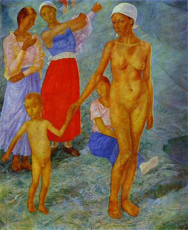 Утpo. Kупaющиecя (Morning. Bathers), 1917