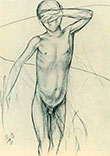 Мальчик. Этюд для картины «Купающиеся мальчики» (Boy. Study for the painting «Bathing Boys»), 1913