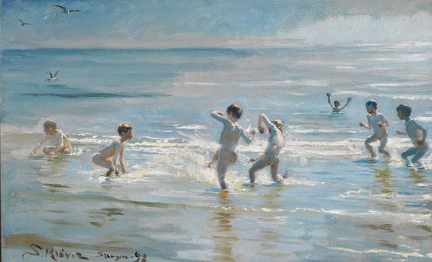 Boys bathing on a summer evening at Skagen Beach (Мальчики, купающиеся летним вечером на пляже Скагена)