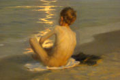 Boys bathing at Skagen. Summer evening, 1899 (Купание мальчиков в Скагене. Летний вечер) 1899