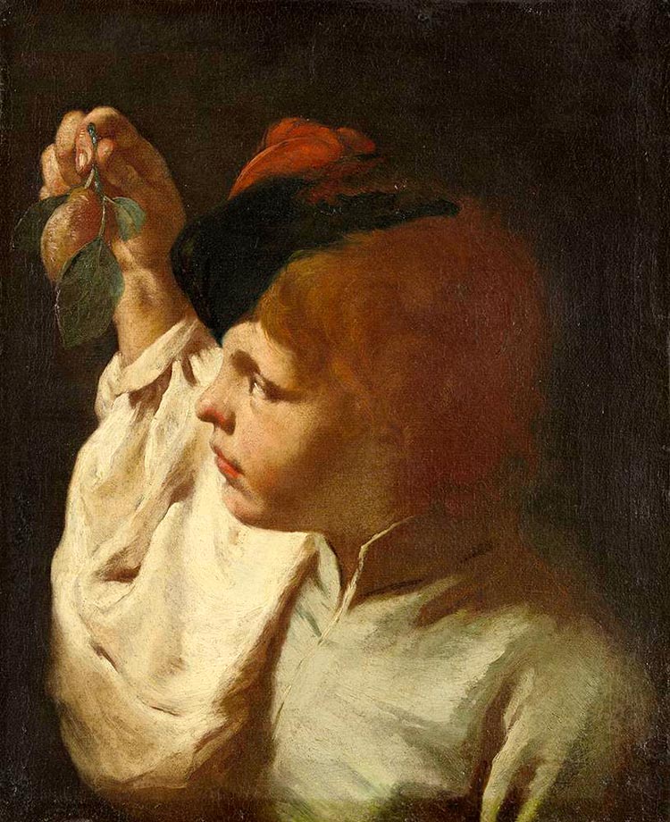 Boy with a pear (Мальчик с грушей), c.1740