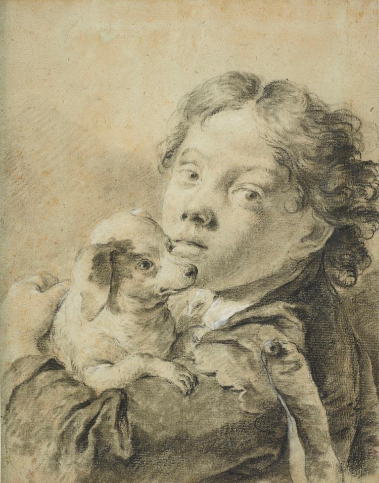 A boy with a dog (Мальчик с собакой), c.1740